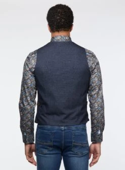 Veste Marine à Micro Texturé -Modeel Egante Magasin L16 4503606 V NY2