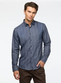 Chemise En Microfibre Ă Motif Paisley