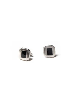 Boutons De Manchette Cube En Onyx