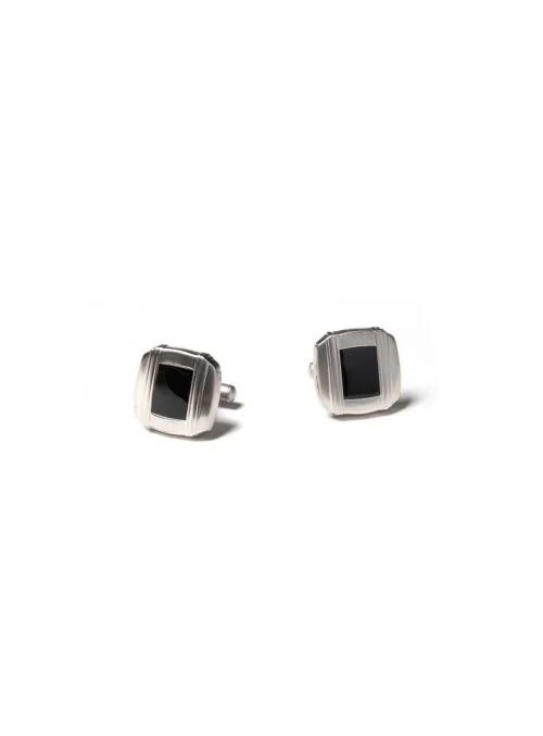 Boutons De Manchette Cube En Onyx