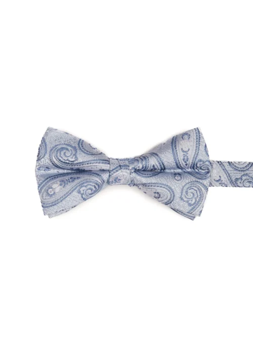 Noeud Papillon Bleu à Motif Paisley