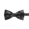 Noeud Papillon Noir à Fleurs Argentés -Modeel Egante Magasin M18 3519643 BT BK jpg scaled
