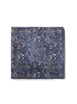 Mouchoir De Poche Marine Floral Cognac