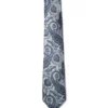 Cravate Bleue Et Grise Paisley -Modeel Egante Magasin M18 3519687 GY scaled