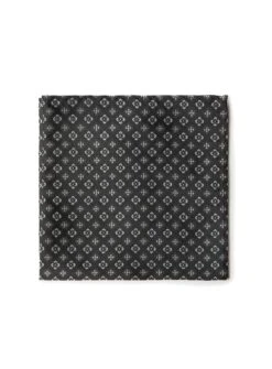 Mouchoir De Poche Noir à Motif Diamant