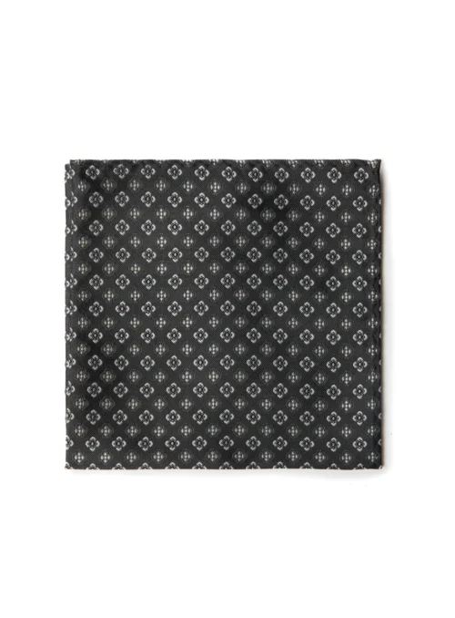 Mouchoir De Poche Noir à Motif Diamant
