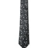 Cravate Noire à Fleurs Grises -Modeel Egante Magasin M18 4519655 BK