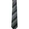 Cravate à Rayures Noires Et Grises -Modeel Egante Magasin M18 4519656 BK
