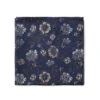 Mouchoir De Poche Marine à Fleurs Jaunes