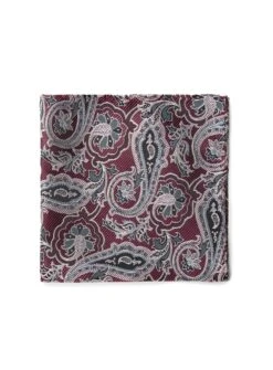 Mouchoir De Poche Bourgogne à Motif Paisley