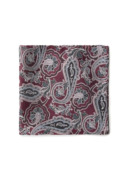 Mouchoir De Poche Bourgogne à Motif Paisley