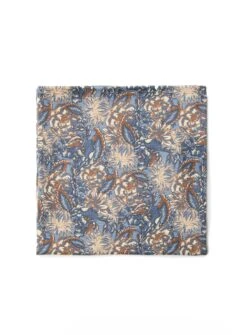 Mouchoir De Poche Beige à Fleurs