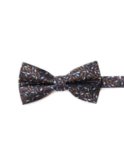 Noeud Papillon Marine à Motif De Feuilles