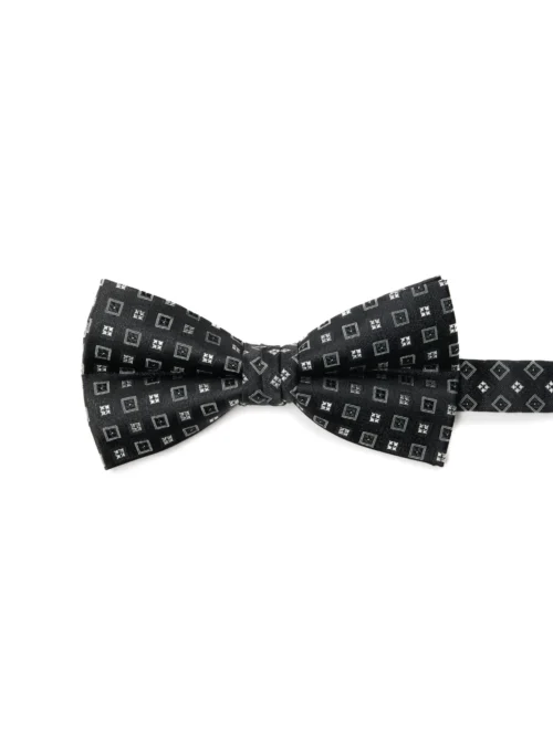 Noeud Papillon Noir à Motif De Carrés