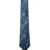 Cravate Turquoise à Motif Floral
