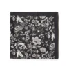 Mouchoir De Poche Réversible Noir Floral