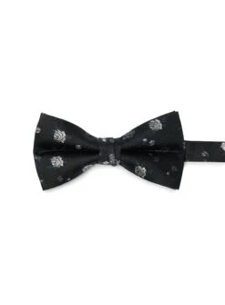 Noeud Papillon à Fleurs Argentées