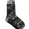 Chaussettes Noires à Carrés Multiples -Modeel Egante Magasin M32 1021406 BK
