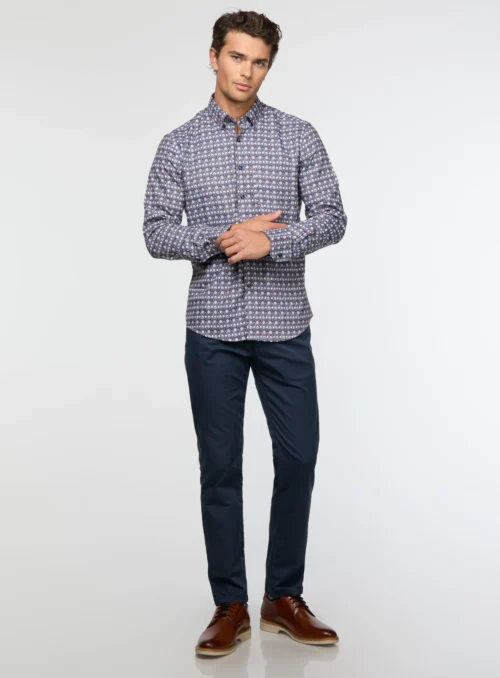 Chino à Motif De Micro Diamants