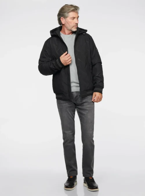 Manteau Aviateur Matelassé 'Cortland' -Modeel Egante Magasin P18 7568218 BK scaled