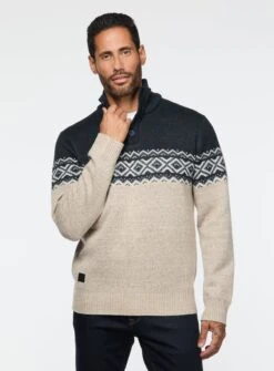 Chandail Col Montant à Boutons