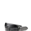 Ceinture En Cuir Texturé Noir -Modeel Egante Magasin R20 MD4446 BK