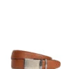 Ceinture Habillée En Cuir Ocre -Modeel Egante Magasin R20 MD5606 TN