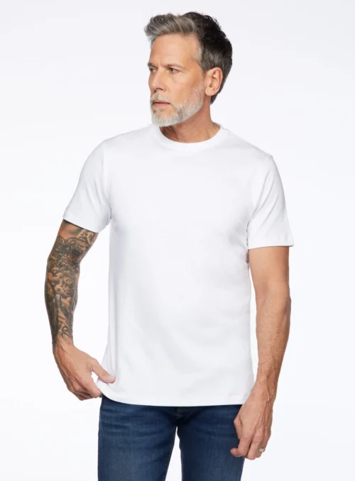 T-shirt Col Rond En Coton Pima