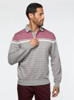 Chandail à Rayures Rouges Et Grises