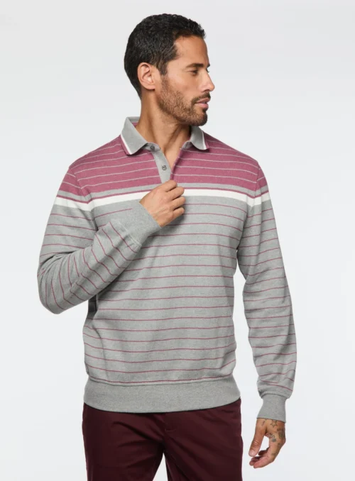 Chandail à Rayures Rouges Et Grises