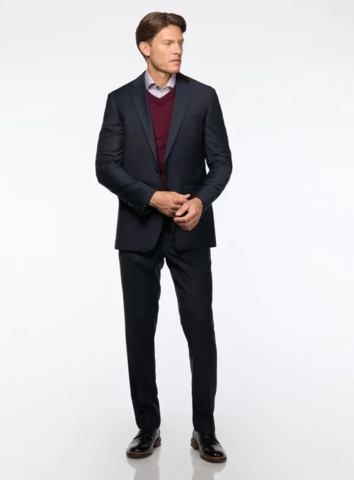 Complet Marine à Carrés Ton-sur-ton