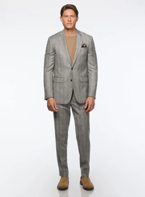 Complet Gris à Carreaux Bruns -Modeel Egante Magasin S16 4501637E GY scaled