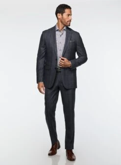 Complet à Carreaux Marine Et Bruns