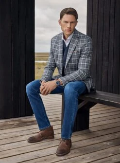 Veston Bleu à Carreaux Vichy