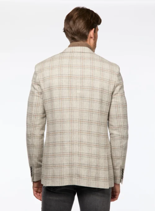Veston Beige à Carreaux -Modeel Egante Magasin S16 4503631E BG3 scaled