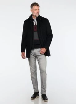 Pardessus En Laine Unie -Modeel Egante Magasin S16 4505810 BK