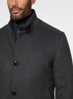 Pardessus En Laine Unie -Modeel Egante Magasin S16 4505810 CH2