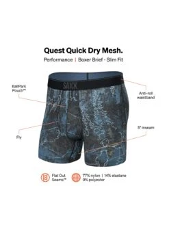 Saxx Sous-vêtement Boxeur Imprimé 'Smokey Mountains' -Modeel Egante Magasin S18 SXBB70F SMM NY3