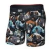 Saxx Sous-vêtement Boxeur Imprimé 'Beartastic' -Modeel Egante Magasin S18 SXVX24F BTB BK1