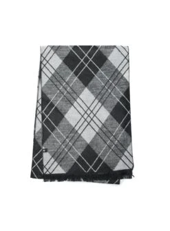Foulard Noir à Motif Argyle