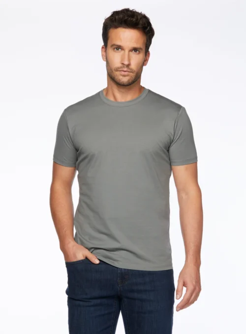 T-shirt Basique Col Rond -Modeel Egante Magasin V08 1914162 GR scaled