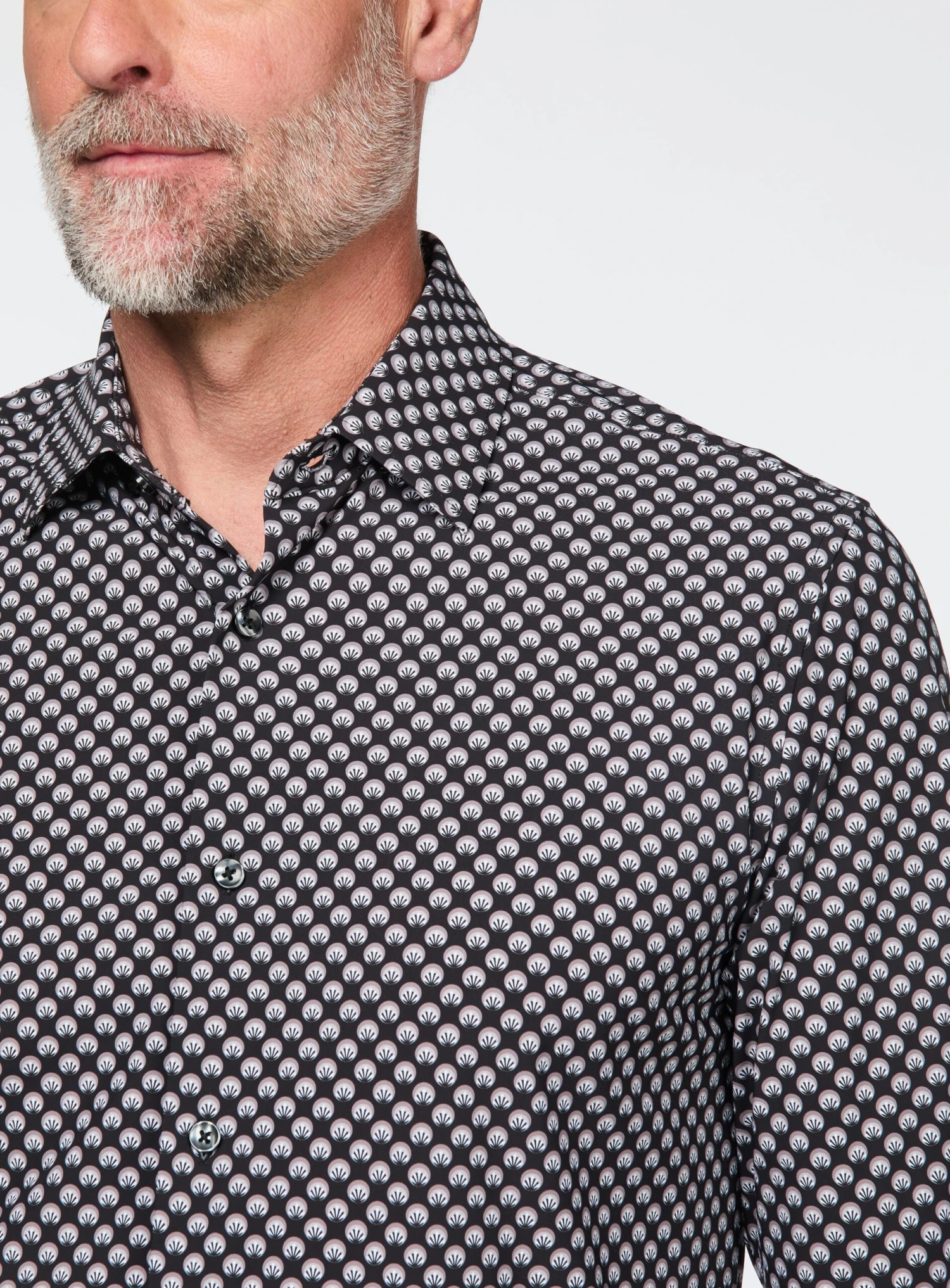 Chemise Extensible à Motif D'éventails 4 Chemise Extensible à Motif D'éventails – Image 2