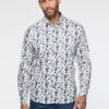 Chemise Blanche à Motif De Tulipes -Modeel Egante Magasin W15 2512703 NY