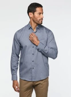 Chemise Satinée à Motif De Feuilles