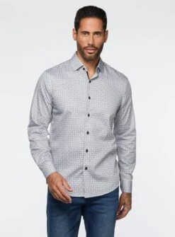 Chemise Satinée à Motif De Bourgeons