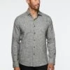Chemise Unie En Flanelle Brossée -Modeel Egante Magasin W15 2512710 GY