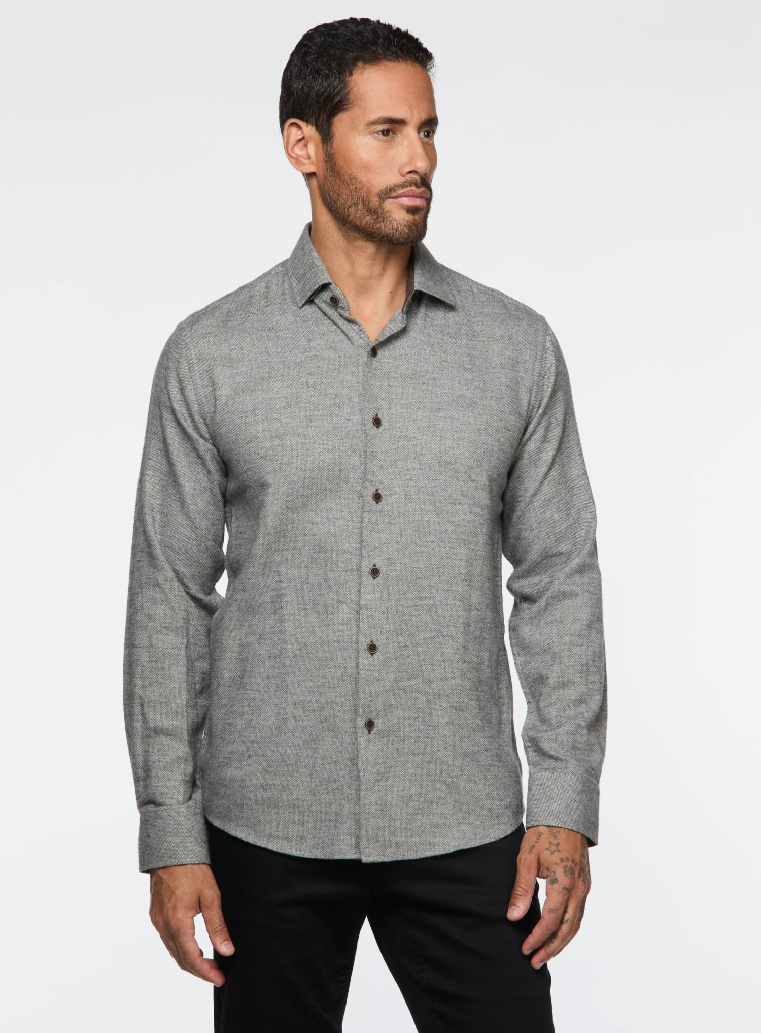 Chemise Unie En Flanelle Brossée 3 Chemise Unie En Flanelle Brossée