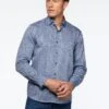 Chemise Satinée à Motif De Puzzle -Modeel Egante Magasin W15 2512715 BL