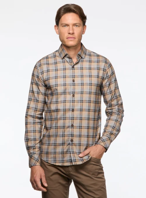 Chemise Brune Ă Carreaux