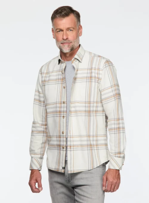 Surchemise En Flanelle à Carreaux Bruns